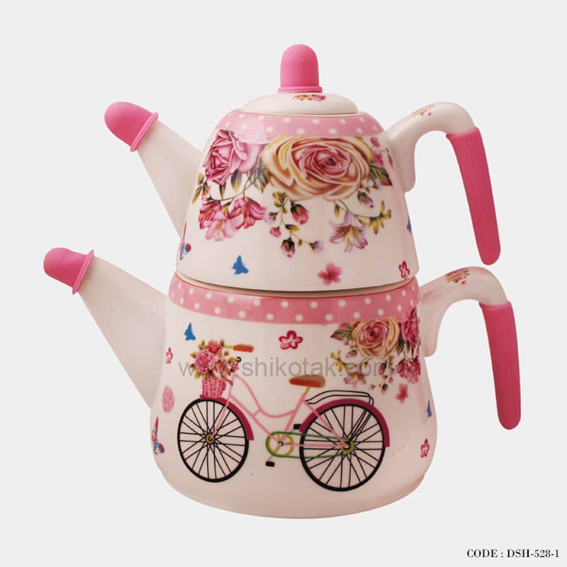 ست قوری و کتری طرح دوچرخه