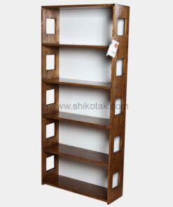 کتابخانه خانگی چوبی  5 طبقه مدل آذین