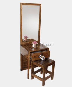 میز آرایش کم جا طرح روژان تمام چوب