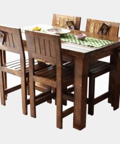 میز ناهارخوری کشودار چوبی بلند سری 414D