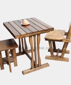 نیمکت چوبی دله وس کوتاه مربع