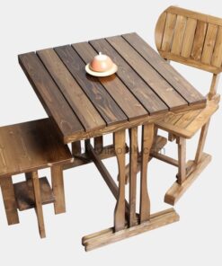 نیمکت چوبی دله وس کوتاه مربع