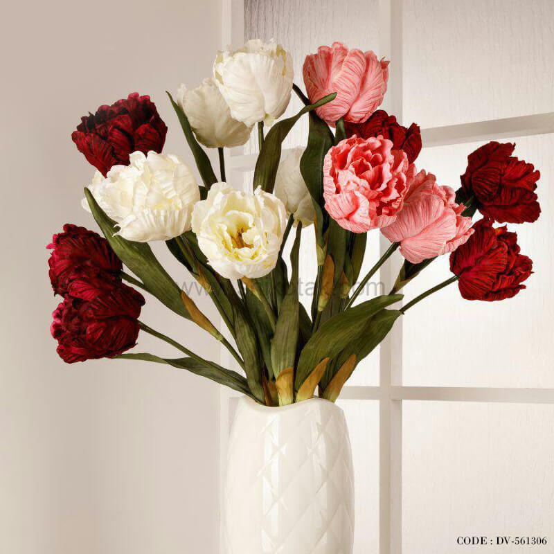 گل مصنوعی شاخه ای لاله باز