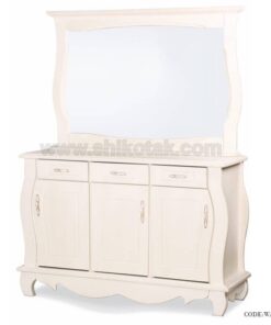 آینه کنسول سه درب دار سفید سری A250