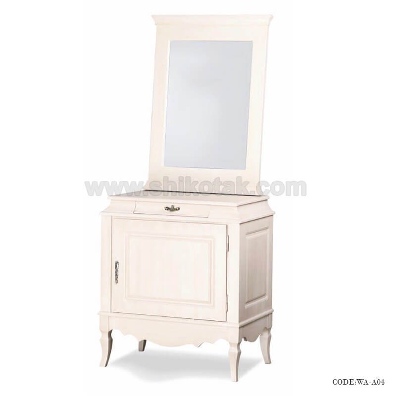 میز کنسول آینه دار سفید سری A04