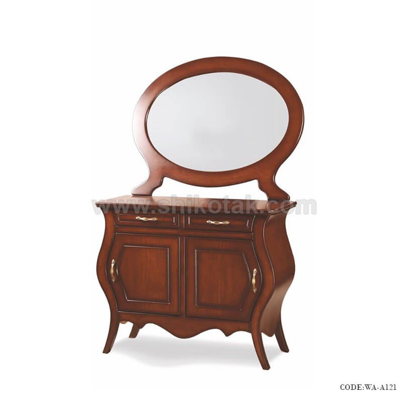 آینه و کنسول چوبی پایه کلاسیک سری A121