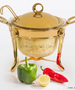 سوپ خوری نگین دار طلایی سایز بزرگ