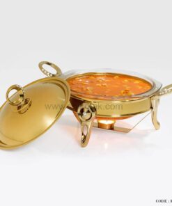 سوپ خوری نگین دار طلایی سایز کوچک