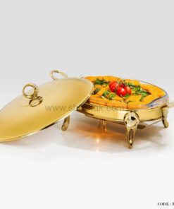 سوفله خوری طلایی نگین دار بیضی متوسط