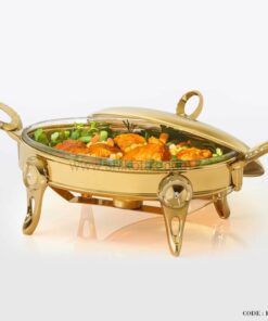 سوفله خوری طلایی نگین دار بیضی بزرگ