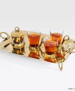 سرویس چایخوری طلایی نگین دار
