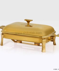 سوفله خوری مستطیل طرح دایموند طلایی بزرگ