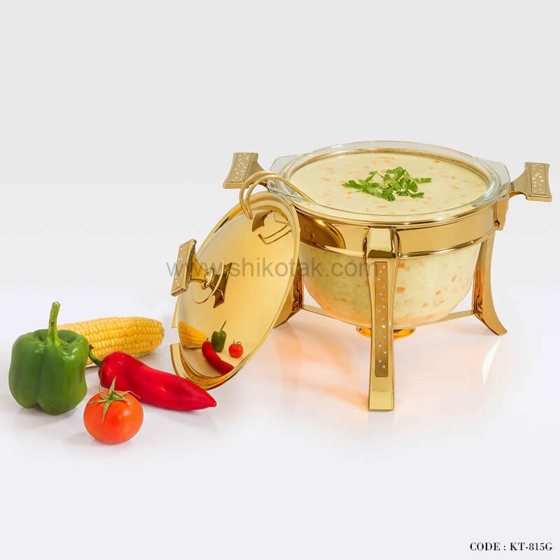 سوپ خوری دایموند طلایی سایز بزرگ