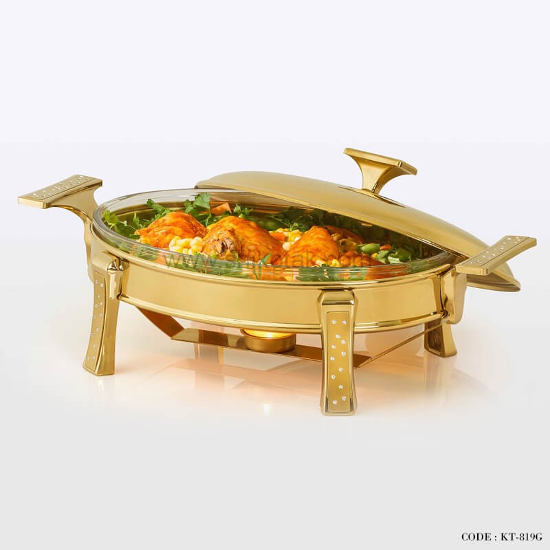 سوفله خوری دایموند طلایی بیضی متوسط