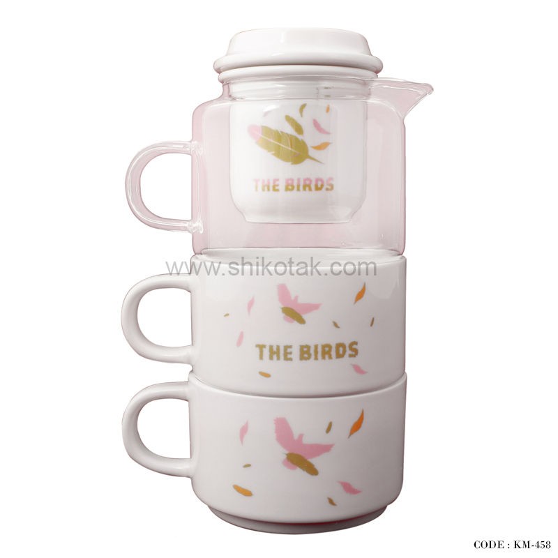 دمنوش ساز دو نفره طرح پرنده