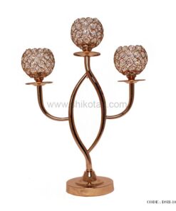 جاشمعی پایه دار سه شعله مدل دل