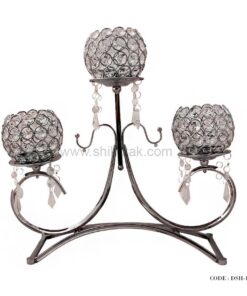 جاشمعی پایه دار سیلور 3 شعله مدل هشتی