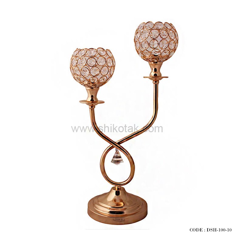 جاشمعی پایه دار دو شعله مدل &