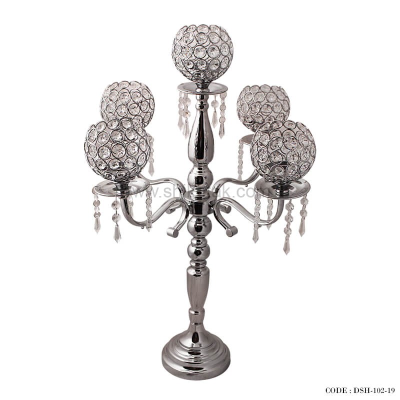 جاشمعی پنج شعله سیلور آویزدار