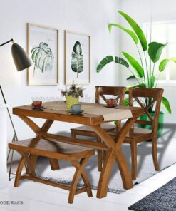 میز چوبی چهار نفره کم جا سری 440