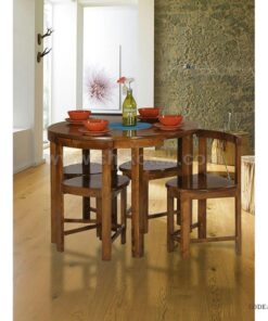 میز ناهارخوری چوبی چهارنفره کم جا مدل سورنا