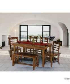 میز ناهارخوری چوبی شش نفره سری 433