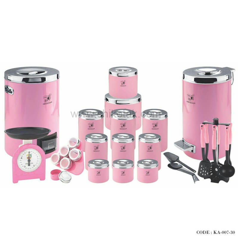 سرویس 30 پارچه جهیزیه عروس صورتی