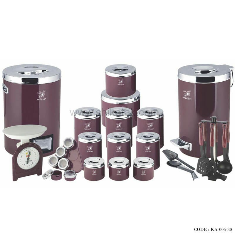 سرویس 30 پارچه جهیزیه عروس بنفش تیره