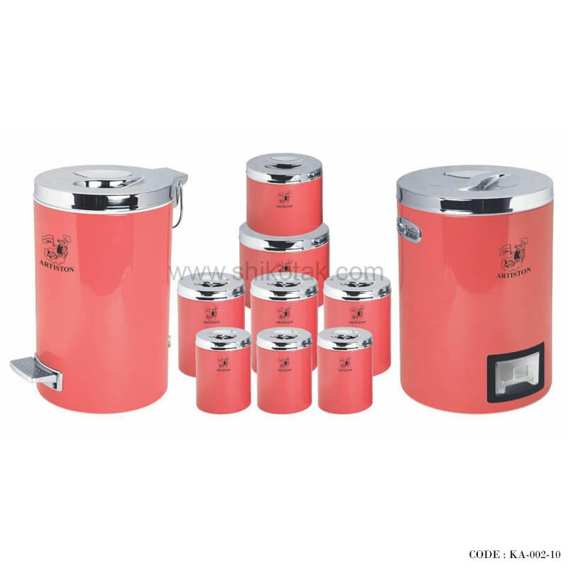 ست 10 پارچه آشپزخانه جهیزیه عروس هلویی