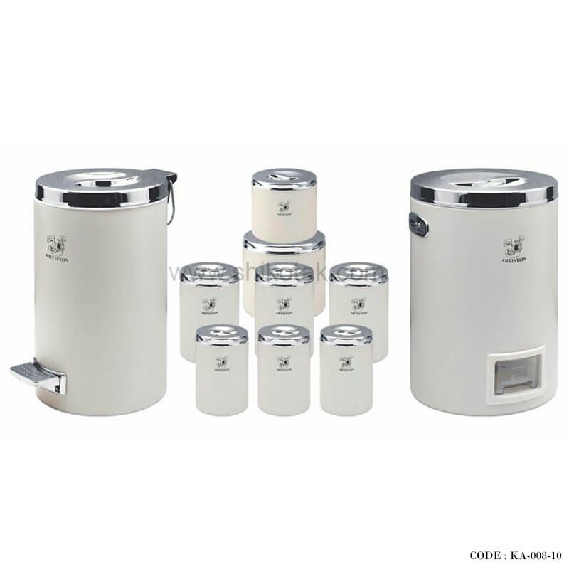 ست 10 پارچه آشپزخانه جهیزیه عروس کرم