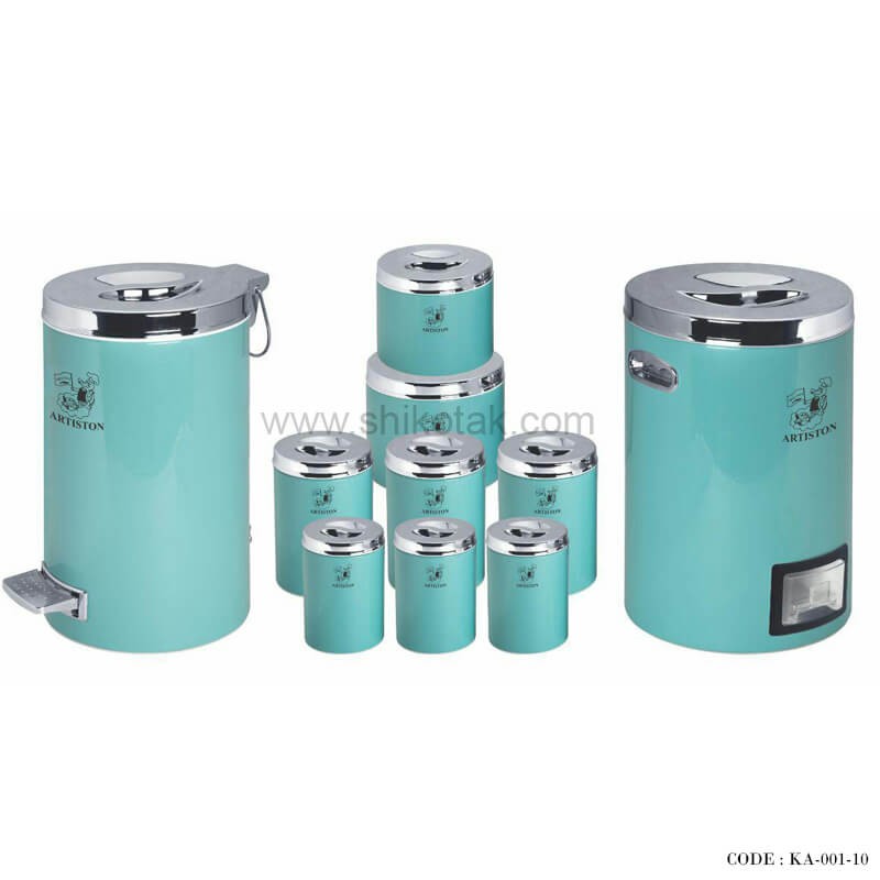 ست 10 پارچه آشپزخانه جهیزیه عروس فیروزه ای