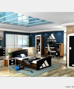 سرویس تخت و کمد نوجوان مدل آدیداس