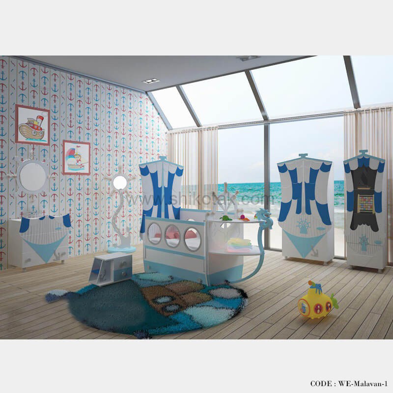 سرویس خواب نوزاد پسرانه مدل ملوان