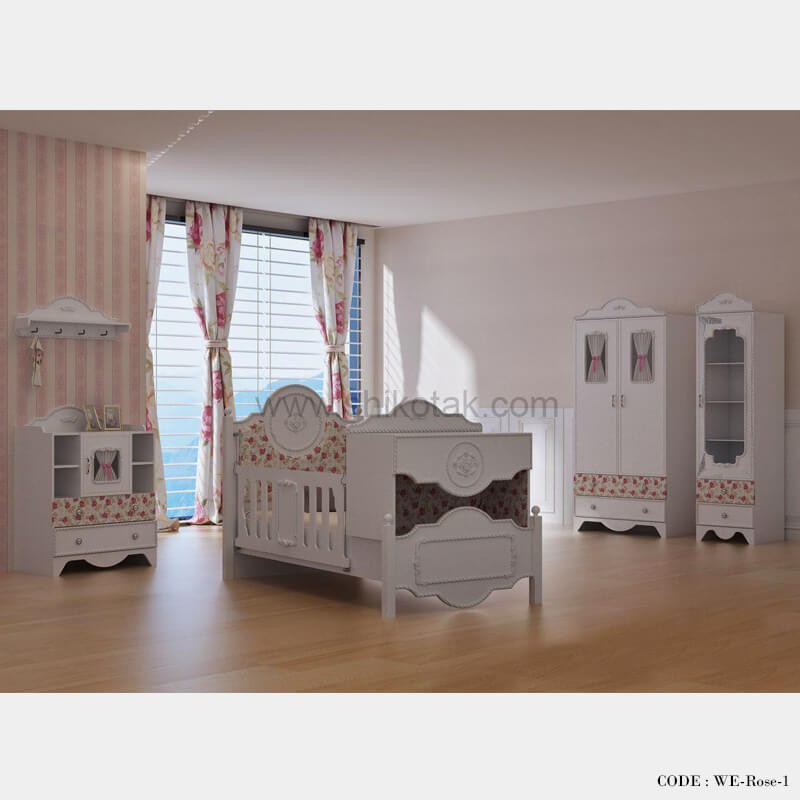 سرویس تخت و کمد نوزاد-نوجوان مدل آنیا