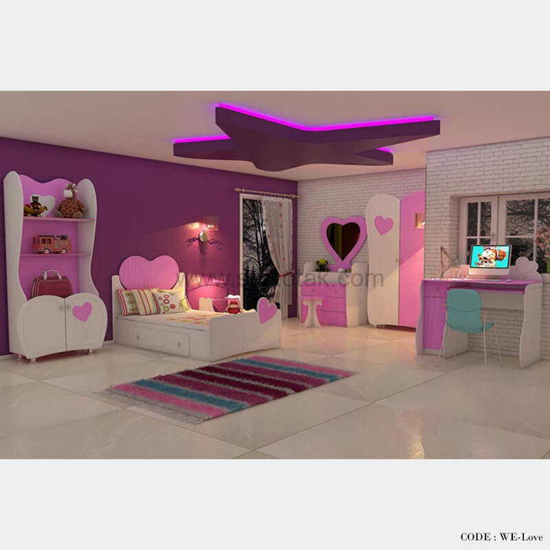 سرویس خواب نوجوان دخترانه مدل لاو