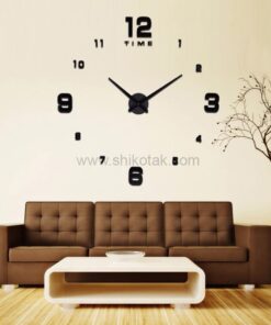 ساعت تکه ای قطر 80 طرح عدد سیلور