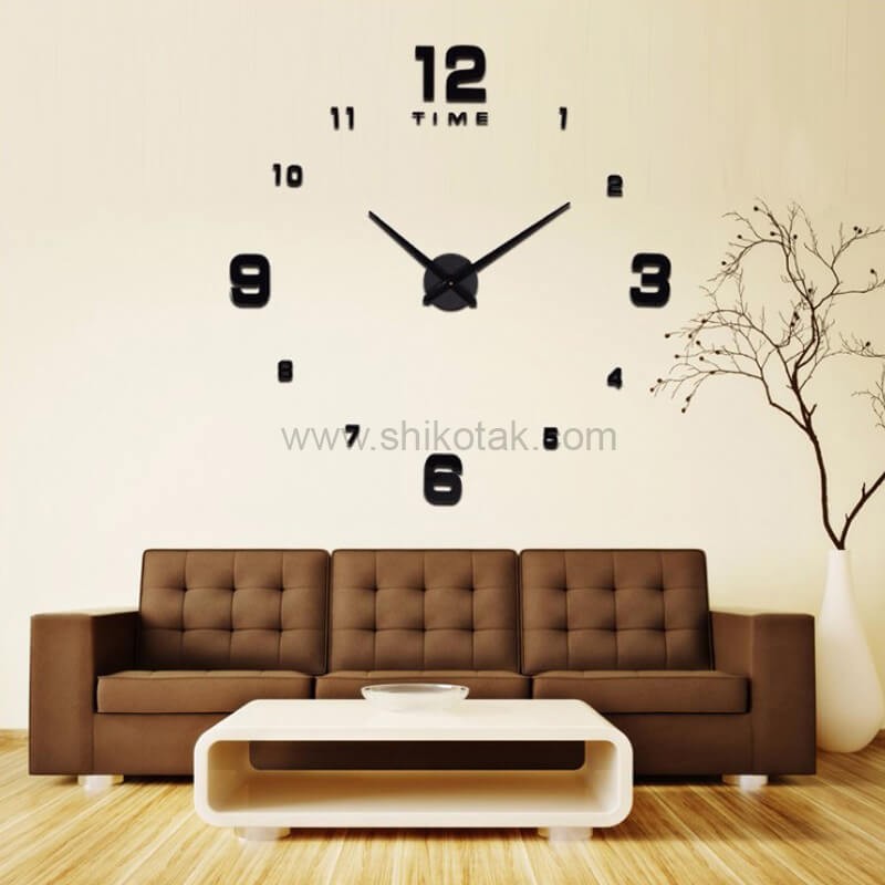 ساعت تکه ای قطر 80 طرح عدد سیلور