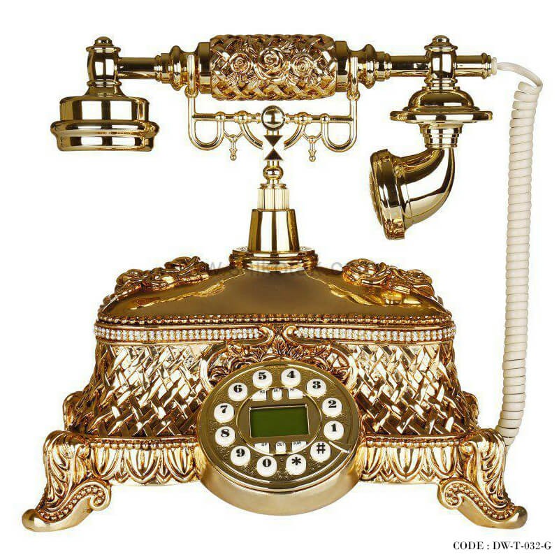 تلفن طرح قدیمی طلایی سری 032