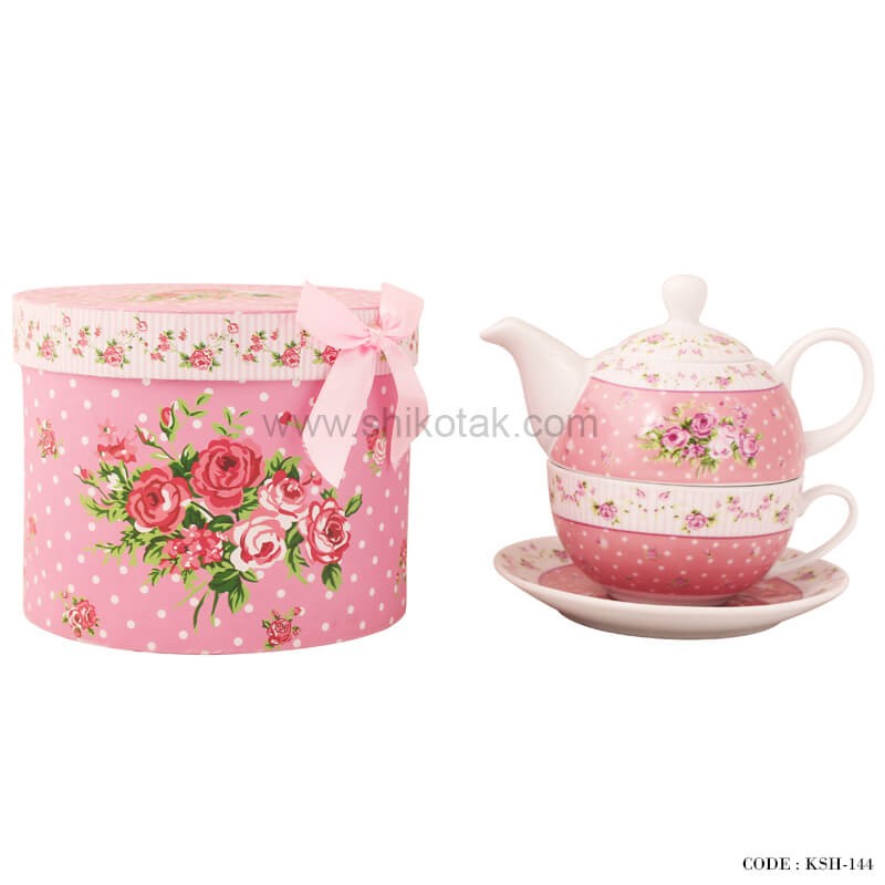 ست چای خوری یک نفره آنجل صورتی