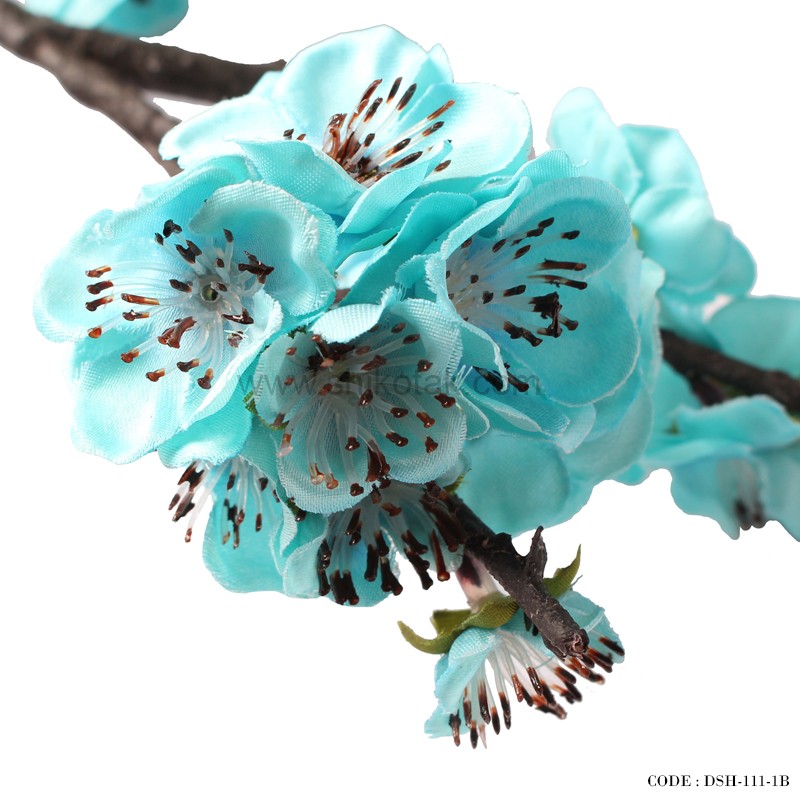 شاخه گل مصنوعی شکوفه آبی