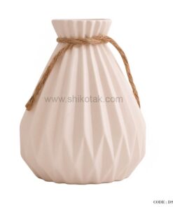 گلدان نخ دار سرامیکی سفید