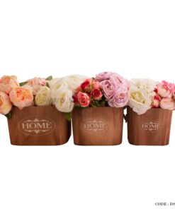 باکس نظم دهنده چوبی سه عددی قهوه ای طرح home