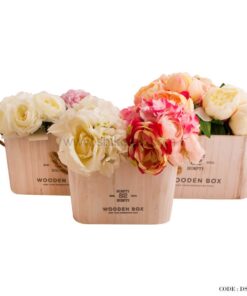 باکس چوبی سه عددی سفید طرح HOME