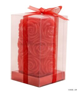 شمع استوانه ای طرح رز