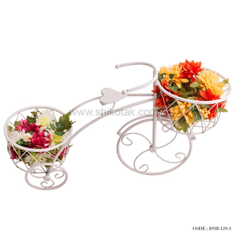 جاگلدانی طرح سه چرخه سبد دار