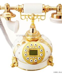 تلفن رومیزی طرح قدیم طلایی سری 0602