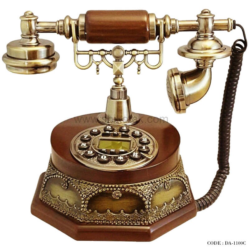 تلفن دکوری رومیزی چوبی سری 1100C
