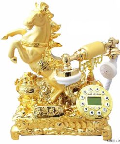 تلفن دکوری رومیزی طرح اسب طلایی سری 8311D
