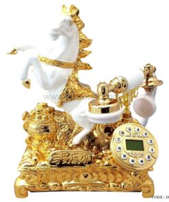 تلفن رومیزی کلاسیک طرح اسب طلایی سری 8311C