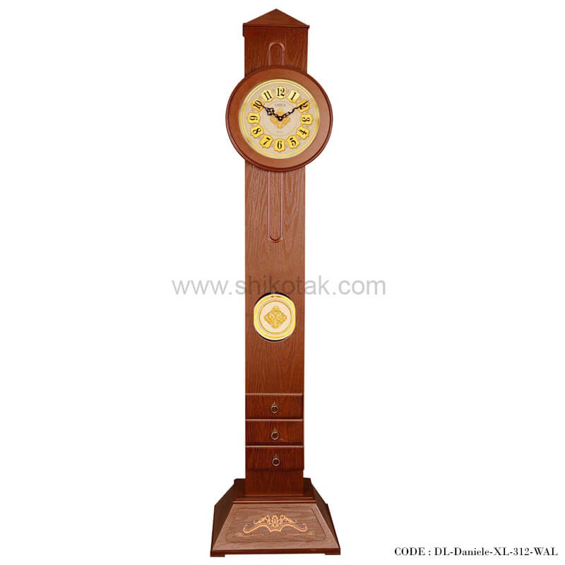 ساعت کنارسالنی قهوه ای مدل دانیل